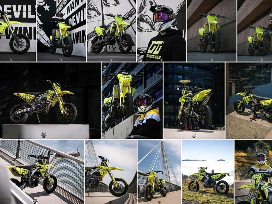 Série photo autour d’une supermotard
